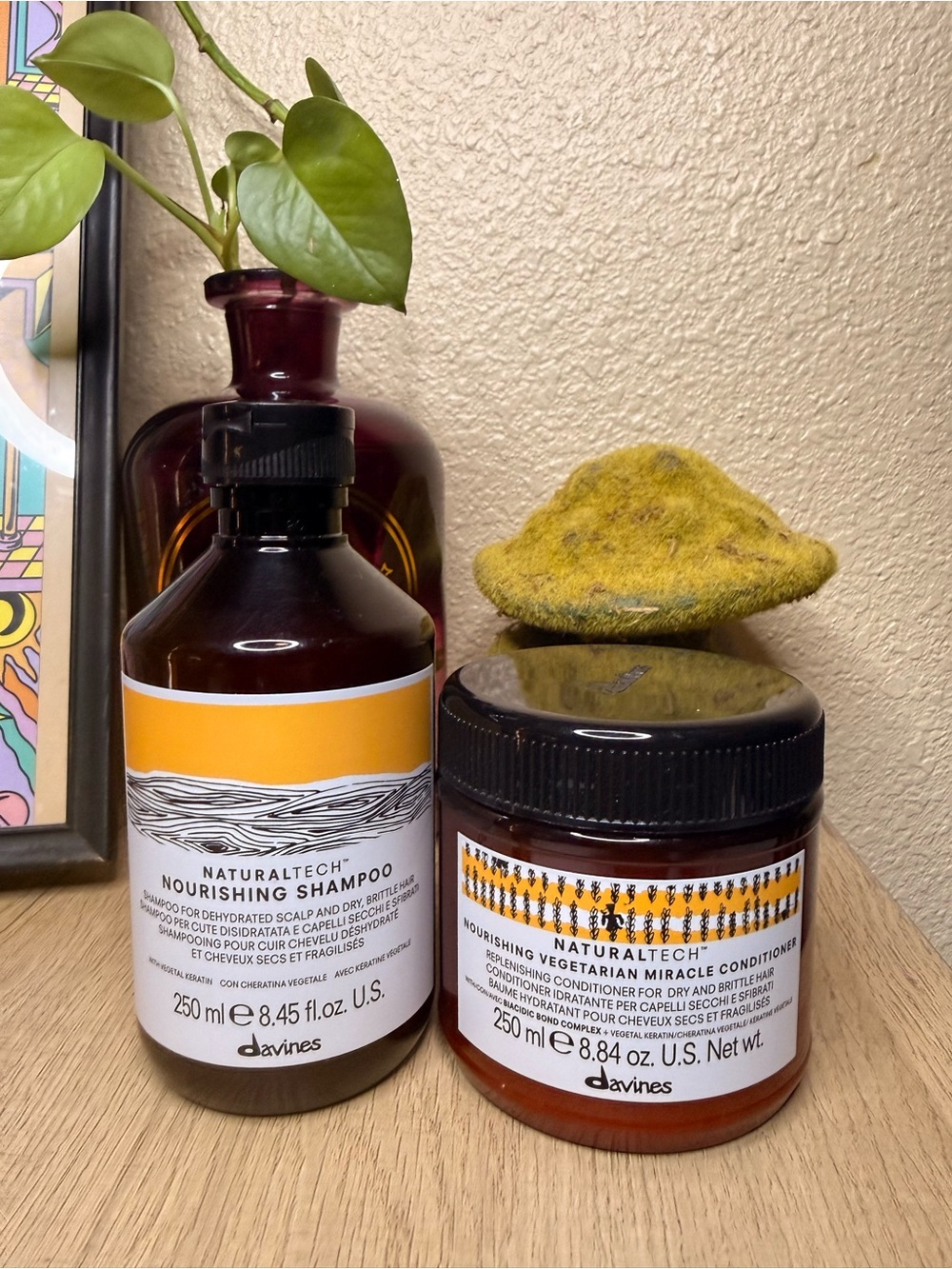 Davines naturaltech shampoo and conditioner